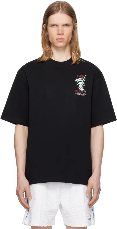 CASABLANCA BLACK FROSTY MOUNTAIN T-SHIRT