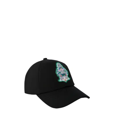 Casablanca Black Hotel Emblem Cap In Brown