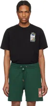 Casablanca La Night Oversized Logo-print Organic Cotton-jersey T-shirt In La Night Black