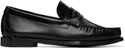 Casablanca Black Leather Loafers