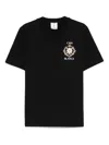 Casablanca Black Logo Print T-shirt With Signature Detailing In Black