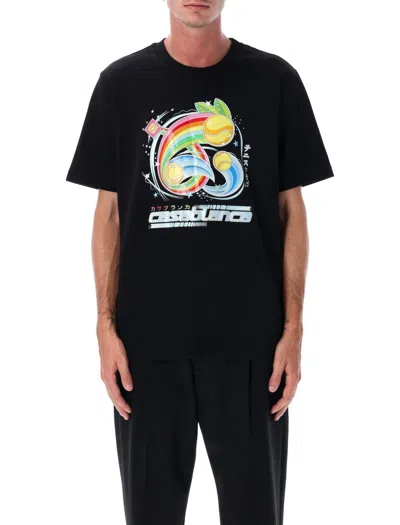 Casablanca Manga Tennis Ball T-shirt In Multi
