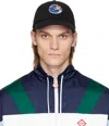 Casablanca Midnight Wave Patch Cap In Midnight Wave Patch