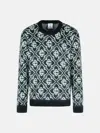 Casablanca Black Mohair Blend Monogrammed Sweater