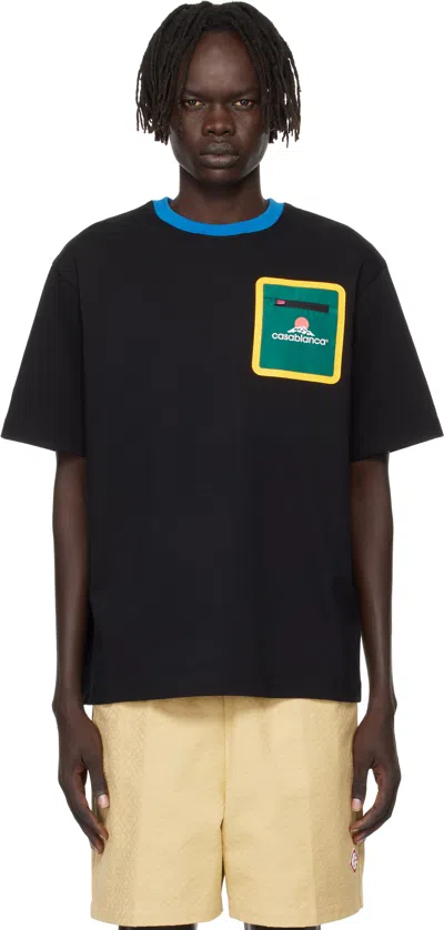 Casablanca Black Montagne Short Sleeve T-shirt