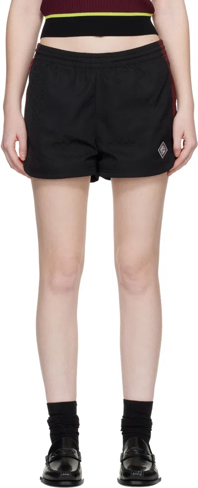 Casablanca Black Nylon Monogram Shorts