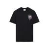 Casablanca Casa Way Mountain Printed Organic Cotton-jersey T-shirt In Black