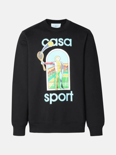 Casablanca Black Organic Cotton Sweatshirt