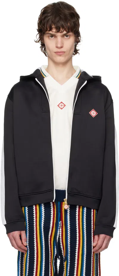 CASABLANCA BLACK SCUBA HOODIE