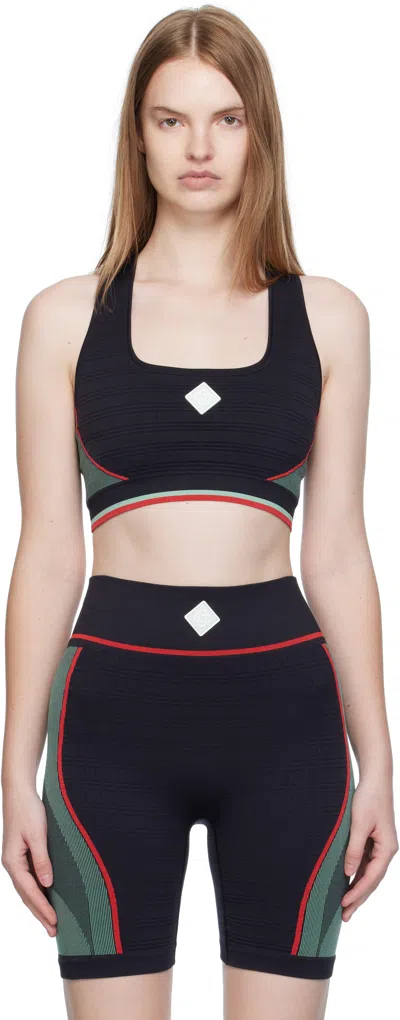 CASABLANCA BLACK SEAMLESS SPORT BRA