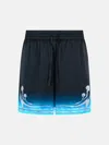 Casablanca Black Silk Bermuda Shorts In Black