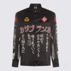 Casablanca 'emblem' Silk Shirt In Black