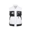 Casablanca Color-block Black Down Vest With Stand-up Collar In White