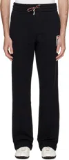 Casablanca "sunset Valley" Rubber Patch Open Hem Jogger In Black