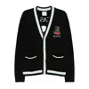 Casablanca Embroidered Panel Cardigan