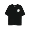 Casablanca Crew Neck Graphic Print Short Sleeves In Black