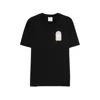 Casablanca Men Black Crewneck T-shirt With Logo Detail On The Front And Maxi Logo On The Rear In Cot In Black