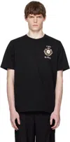 Casablanca Black Logo Print T-shirt With Signature Detailing In Black