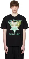 Casablanca Logo Crew Neck T-shirt In Black