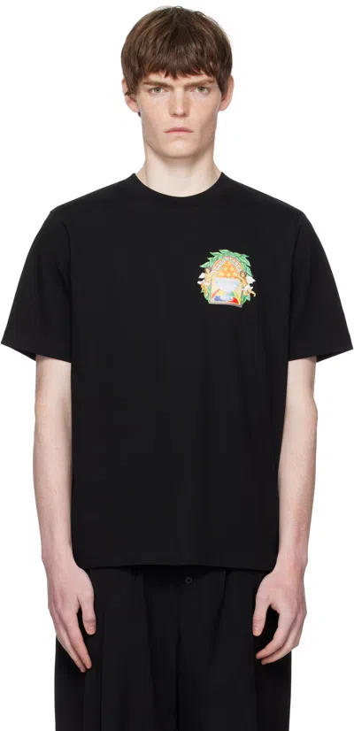 Casablanca Round Neck T-shirt In Black
