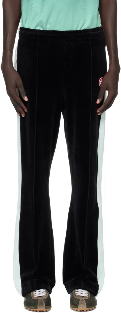 Casablanca Black Velour Track Pants