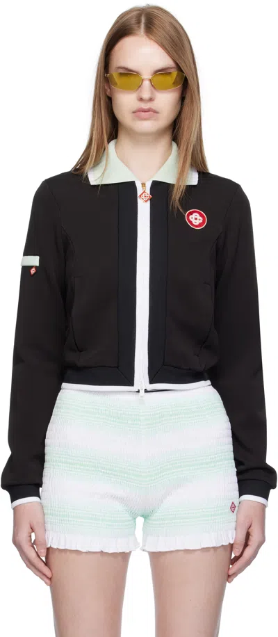 CASABLANCA BLACK VISCOSE TRACK JACKET