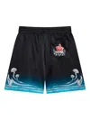 Casablanca Blades Mushroom-print Shorts In Black