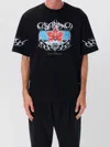 Casablanca Blades Printed Organic Cotton-jersey T-shirt In Black