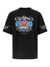 Casablanca Blades Printed Organic Cotton-jersey T-shirt In Black