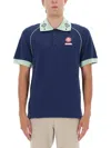 Casablanca Polo With Logo In Blue