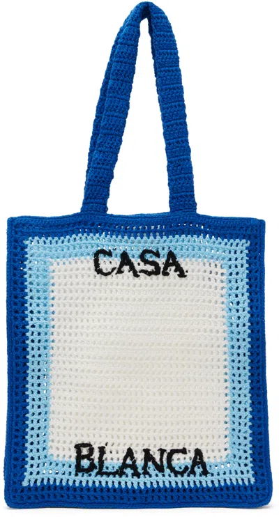 Casablanca Blue & White Atlantis Tote