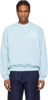 Casablanca The Beauty Of The World Cotton Sweatshirt In Blue
