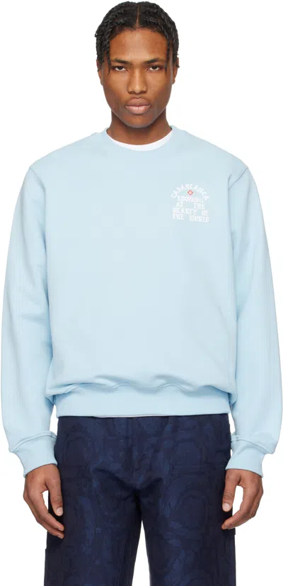 CASABLANCA BLUE 'BEAUTY OF THE WORLD' SWEATSHIRT