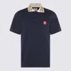Casablanca Blue Cotton Polo Shirt In Blue
