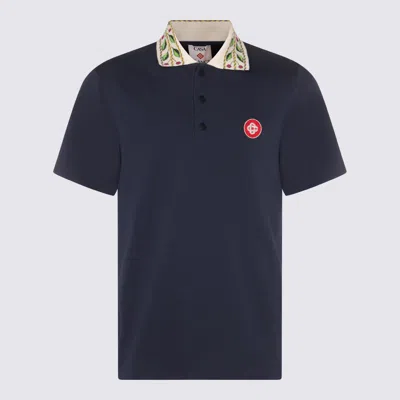 Casablanca Blue Cotton Polo Shirt