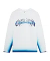 Casablanca White Long-sleeve T-shirt With Logo Lettering On The Front In Cotton Man In White
