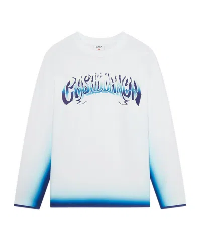 CASABLANCA CASABLANCA FADE EFFECT LONG SLEEVED T-SHIRT