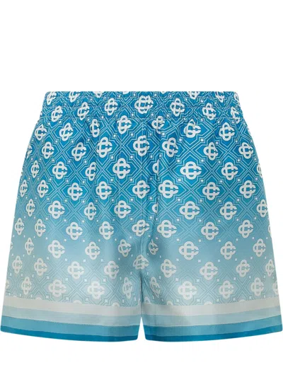 CASABLANCA BLUE GEOMETRIC SHORTS