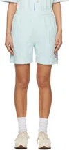 Casablanca Blue Monogram Towelling Shorts In Light Blue