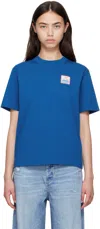 Casablanca Blue Mount Fuji Rubber Patch T-shirt In Blue