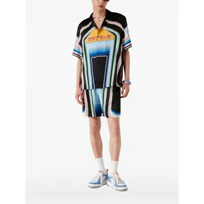 CASABLANCA CASABLANCA BLUE SHIRTS MEN