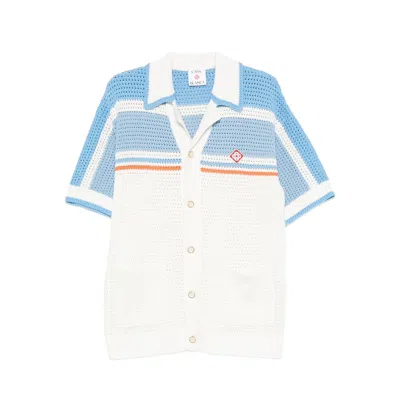Casablanca Cotton Knit Tennis Shirt In Multi