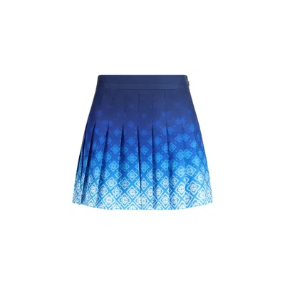 Casablanca Blue Silk Mini Women's Skirt