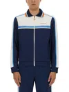 Casablanca Ribbed Collar Side Pockets Track Jacket In Blue