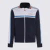 Casablanca Ribbed Collar Side Pockets Track Jacket In Blue