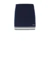 Casablanca Blue Wool Skirt With Contrasting Hem In Blue
