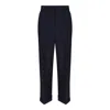 Casablanca Blue Wool Trousers In Black