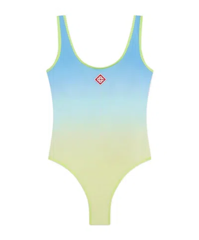 Casablanca Blue & Green Gradient Swimsuit
