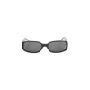 Casablanca Bold Rectangular Frame Sunglasses With Tortoiseshell Accents In Black