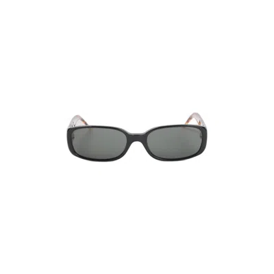 CASABLANCA BOLD RECTANGULAR FRAME SUNGLASSES WITH TORTOISESHELL ACCENTS